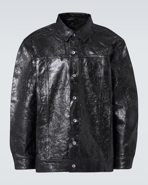 Rick Owens Coated Denim Jacket - Black