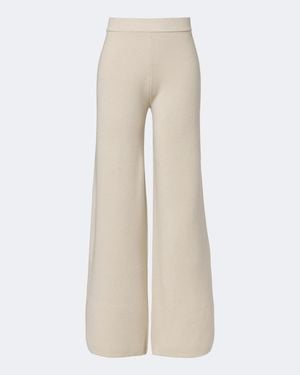 Max Mara Wool And Cashmere Wide-Leg Pants - Natural
