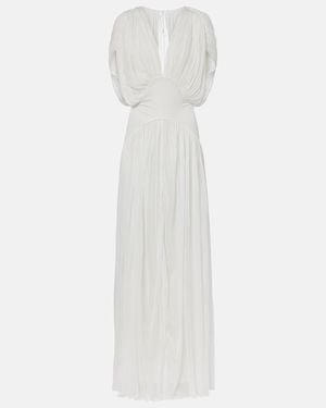 TOVE Lyla Draped Jersey Gown - White