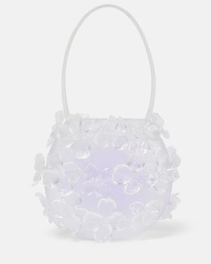 SUSAN FANG Floral-Applique Tpu Shoulder Bag - White
