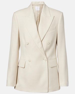 Eleventy Wool, Silk, And Linen-Blend Blazer - Natural