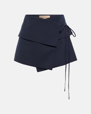AYA MUSE Eury Wool-blend Miniskirt - Blue