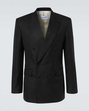 Givenchy Pinstripe Wool Blazer - Black