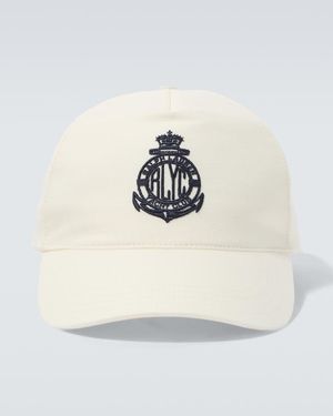 Ralph Lauren Logo Silk And Linen Canvas Baseball Cap - White