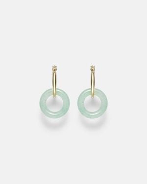 Mateo 14Kt (585/1000) Earrings With Jade - Blue