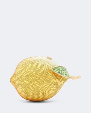Judith Leiber Clutch Citron Lemon Adornado - Amarillo