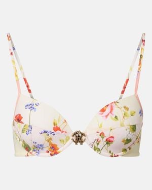 Roberto Cavalli Bedrucktes Bikini-Oberteil - Mettallic
