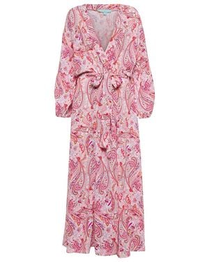 Melissa Odabash Gabby Paisley Maxi Kaftan - Pink