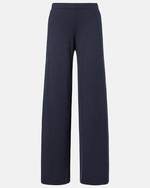 Lisa Yang Aina Cotton And Cashmere Wide-Leg Pants - Blue