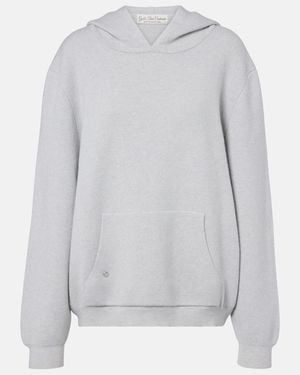 God's True Cashmere Cashmere Hoodie With Rose Quartz - Grey