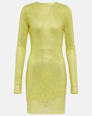 Stella McCartney Crystal-Embellished Minidress - Yellow