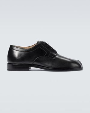 Maison Margiela Tabi Leather Derby Shoes - Black