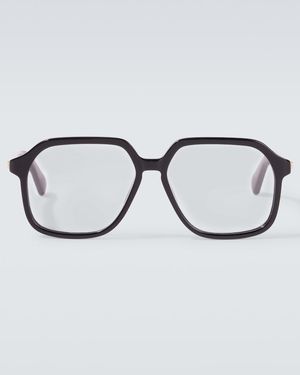 Bottega Veneta Oversized Rectangular Glasses - Brown