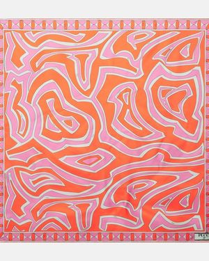 PUCCI Labirinto Silk Twill Scarf - Red