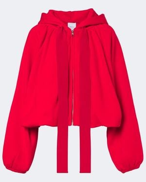 Patou Cotton Zip-Up Hoodie - Red