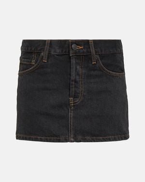 Wardrobe NYC Denim Miniskirt - Black