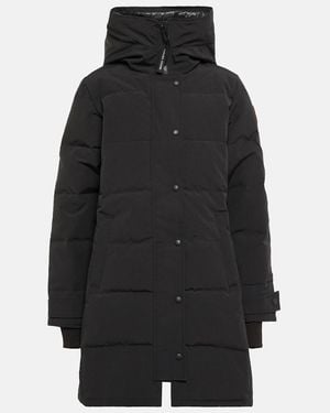 Canada Goose Shelburne Daunenmantel Aus Gestepptem Shell Mit Kapuze - Schwarz