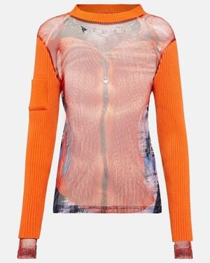 Y. Project X Jean Paul Gaultier Trompe L'Oeil Top - Pink
