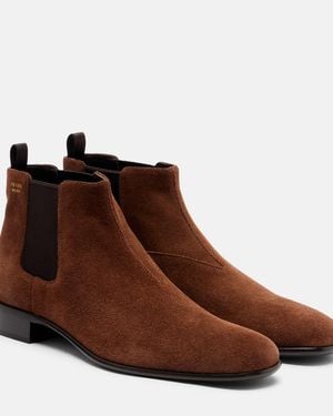 Prada Chelsea Boots Aus Veloursleder - Braun