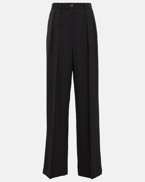 The Row Igor High-Rise Wide-Leg Pants - Black