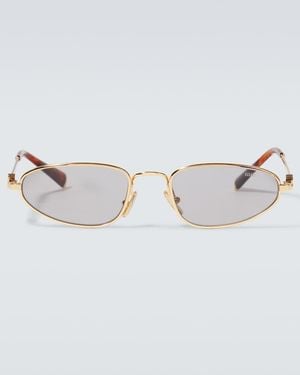 Miu Miu Ovale Sonnenbrille - Mettallic