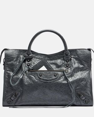 Balenciaga Le City Leather Top-Handle Bag - Black