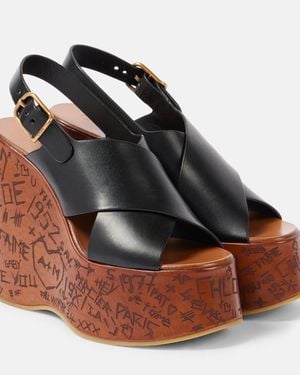 Chloé Maxime Wedge Sandal - Brown