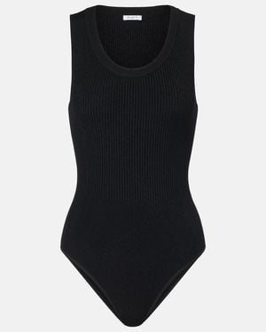 Alaïa Ribbed-Knit Bodysuit - Black