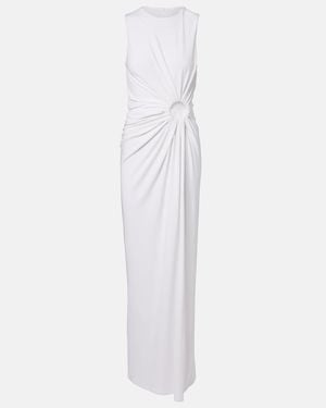 Sportmax Saletta Cutout Crêpe Jersey Maxi Dress - White
