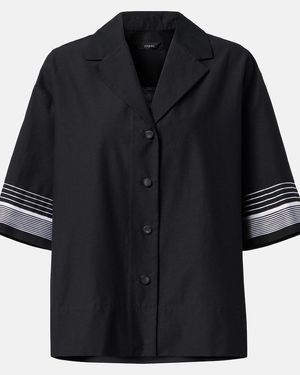 JOSEPH Leopold Cotton And Silk Shirt - Black
