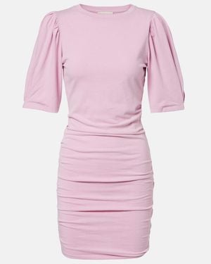 Isabel Marant Mylda Draped Cotton Jersey Minidress - Pink