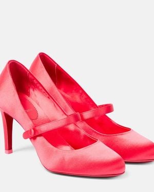 Christian Louboutin Pumppie 85 Crepe Satin Court Shoes - Pink