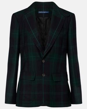 Polo Ralph Lauren Plaid Wool Blazer - Black