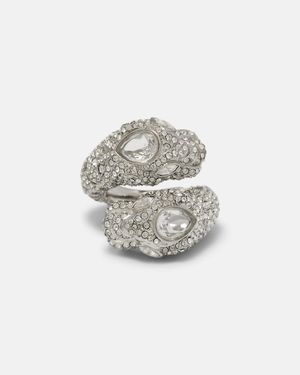 Gucci Ring Dionysus Mit Kristallen - Weiß
