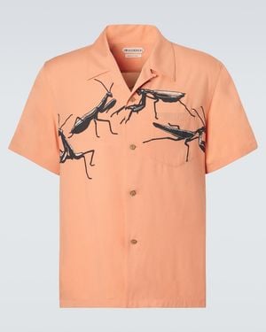 JW Anderson Printed Bowling Shirt - Orange