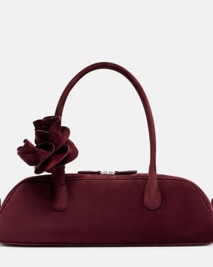 Magda Butrym Brigitte Suede Shoulder Bag - Red
