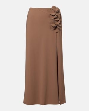Karla Colletto Tess Floral-Applique Beach Cover-Up - Brown
