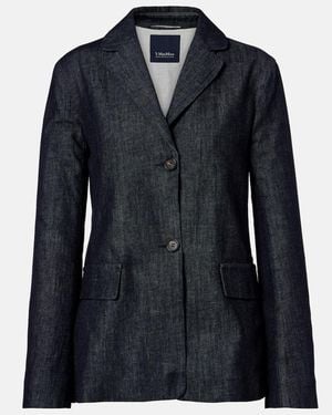 Max Mara Leone Denim Blazer - Blue