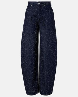 Jacquemus Logo Barrel-Leg Jeans - Blue