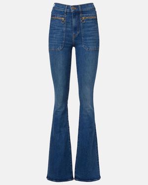 Veronica Beard Beverly Flared Jeans - Blue