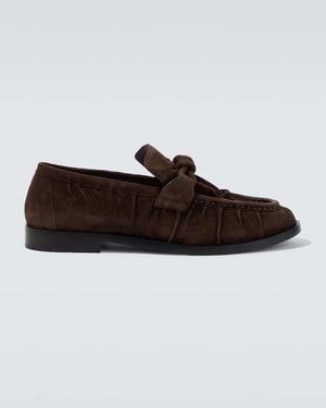 Bottega Veneta Loafers Astaire Knot Aus Veloursleder - Braun