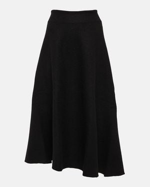 Jil Sander Virgin Wool Midi Skirt - Black