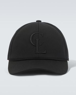 Christian Louboutin Logo Cotton Canvas Baseball Cap - Black