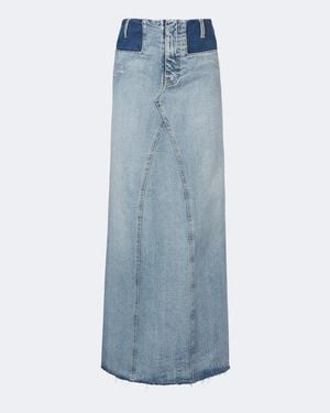Maison Margiela Panelled Denim Maxi Skirt - Blue