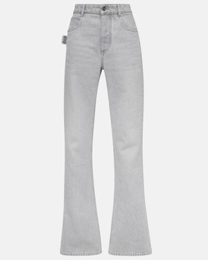 Bottega Veneta Jeans Flared De Tiro Alto - Gris