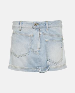 The Attico Denim Miniskirt - Blue