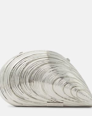 Jonathan Simkhai Bridget Shell Clutch - Metallic