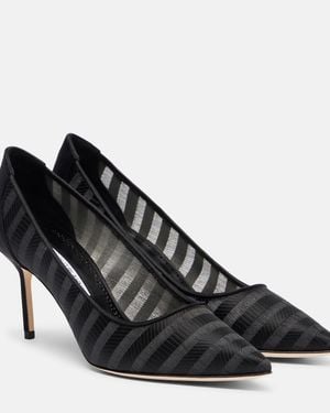 Manolo Blahnik Pumps Bbla Aus Organza - Schwarz
