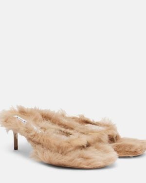 Acne Studios Sandalen Aus Shearling - Natur