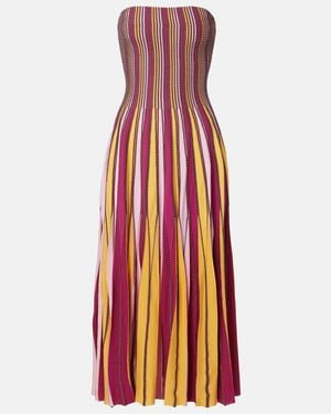 Jonathan Simkhai Soleil Striped Midi Dress - Red